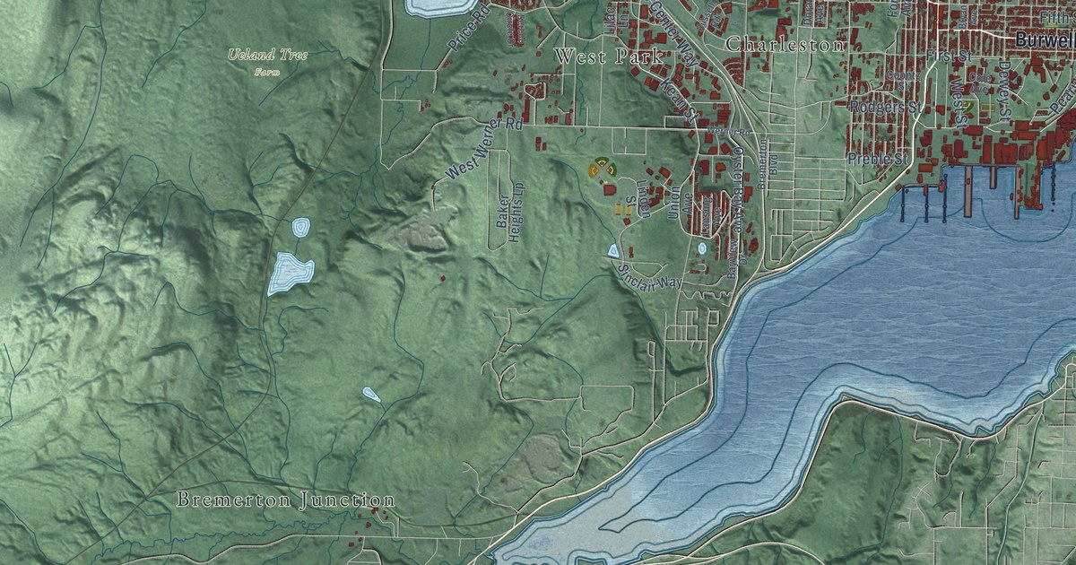 Map of Bremerton, Washington in 2026