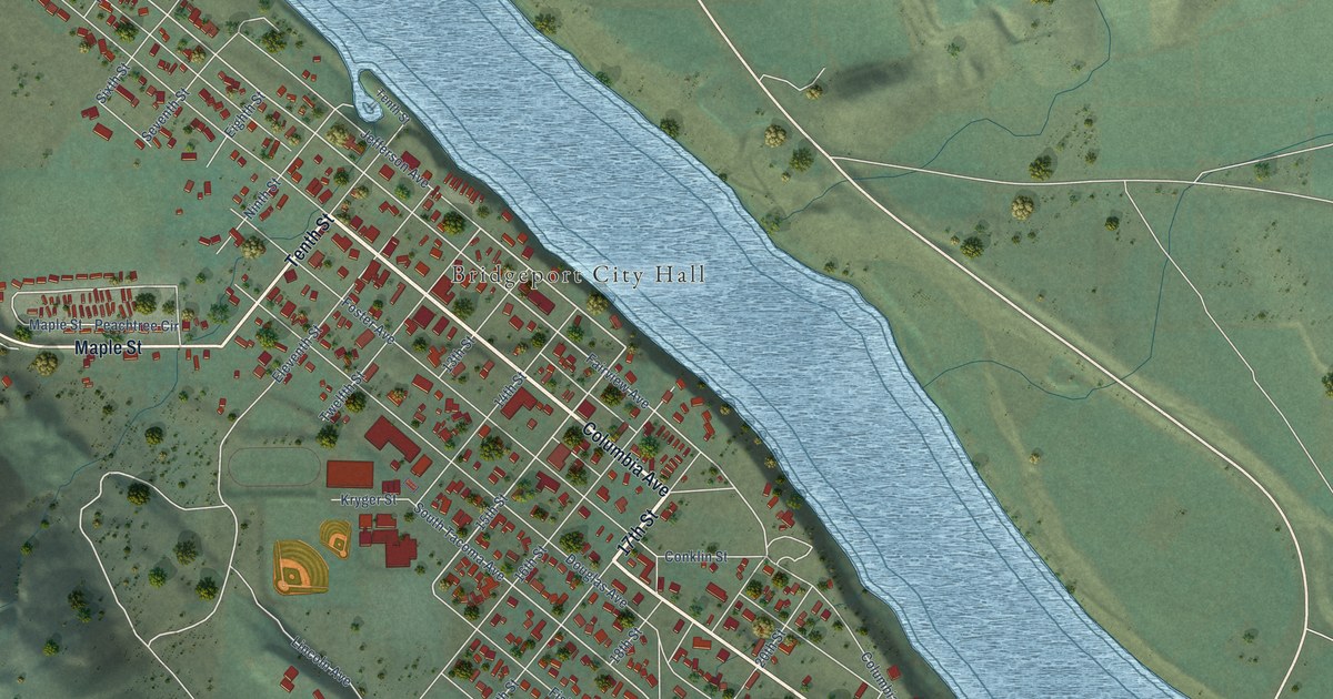 Map of Bridgeport, Washington in 2026