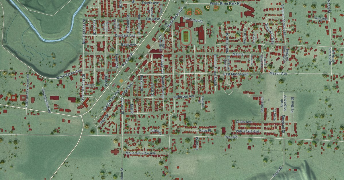 Map of Buckley, Washington in 2026