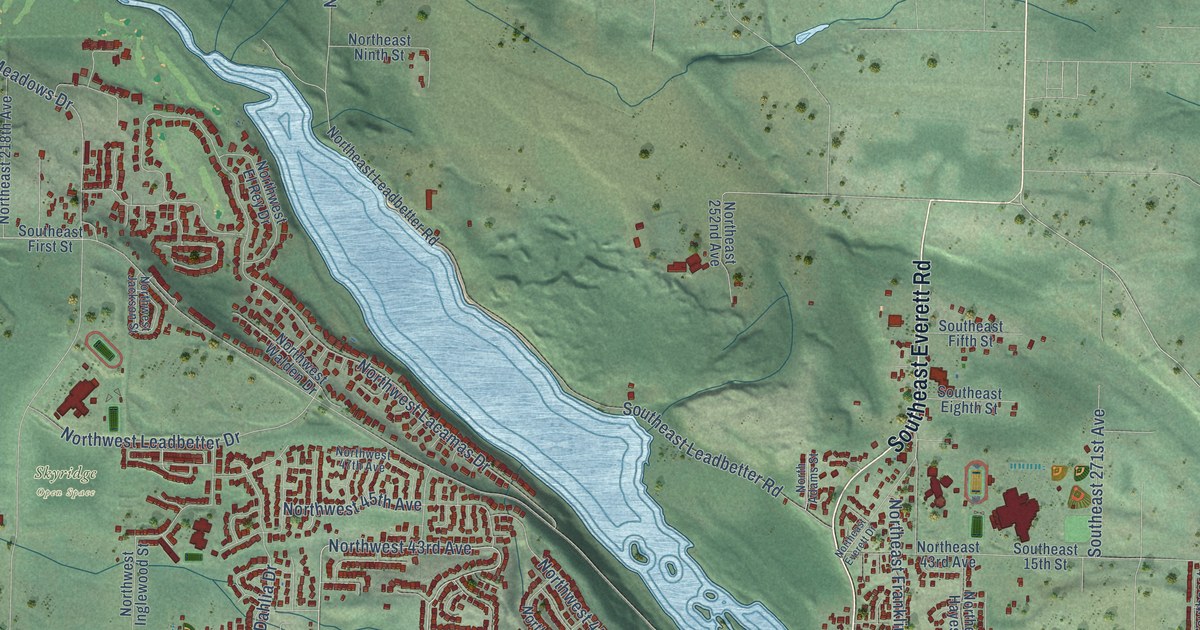 Map of Camas, Washington in 2026