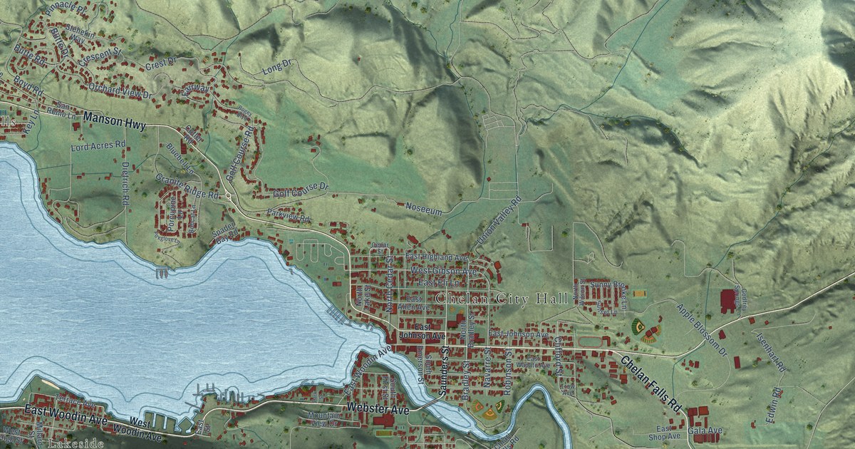 Map of Chelan, Washington in 2026