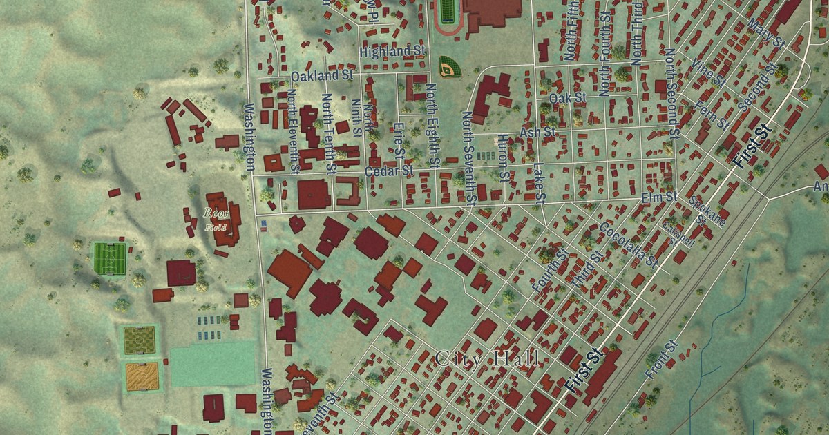 Map of Cheney, Washington in 2026