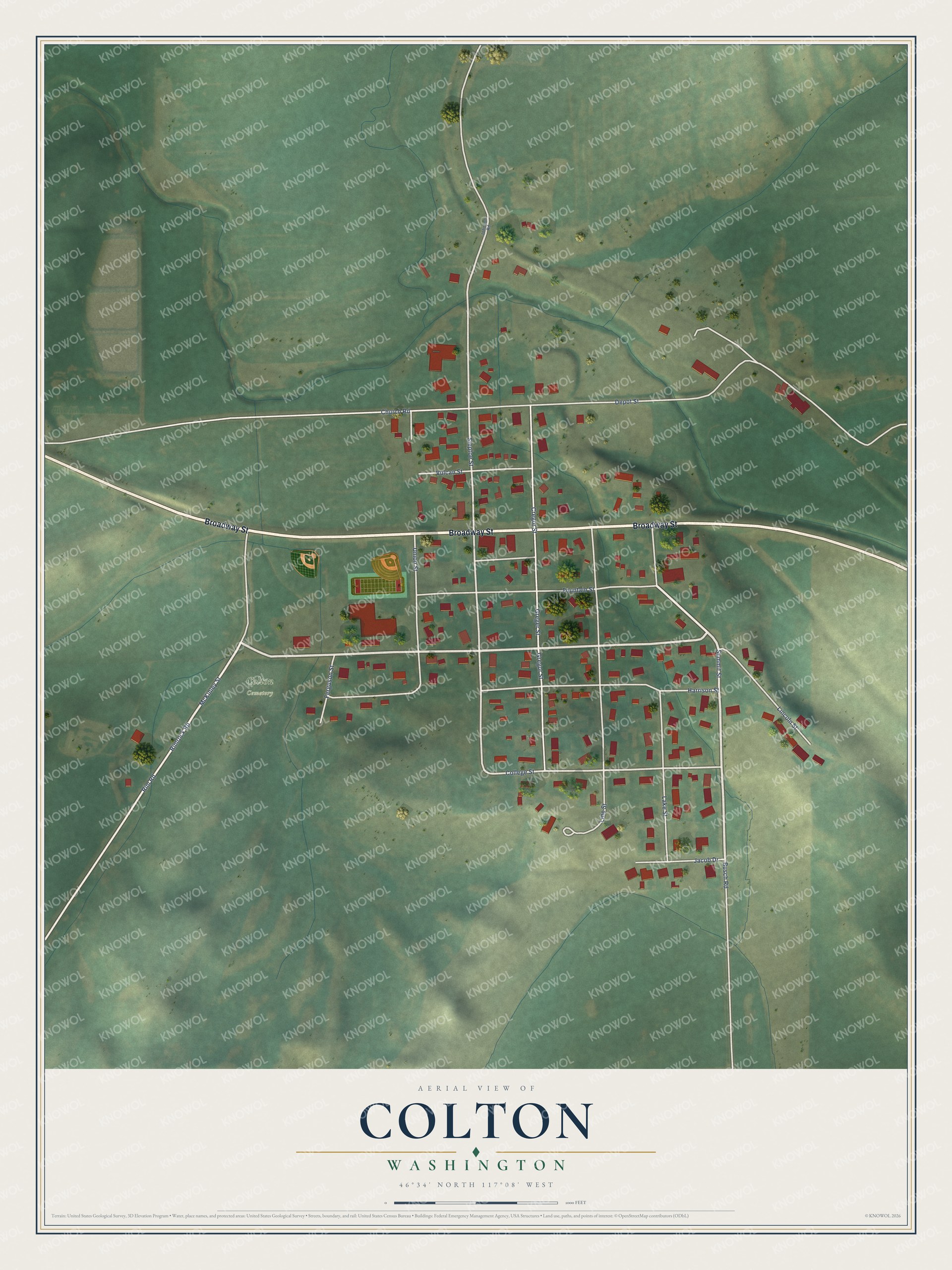 Watermarked full-map preview of Colton, Washington