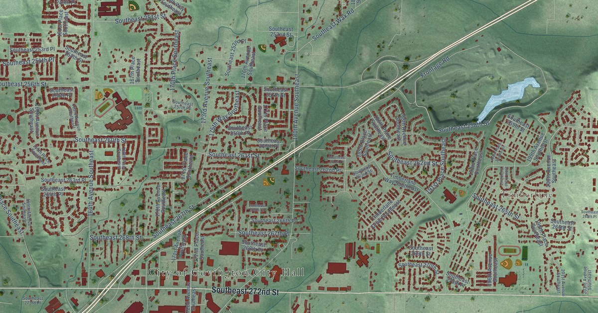 Map of Covington, Washington in 2026