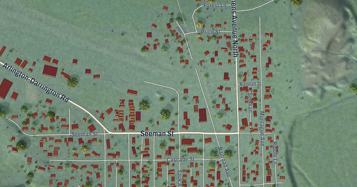 Map of Darrington, Washington in 2026