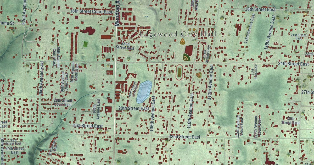 Map of Edgewood, Washington in 2026