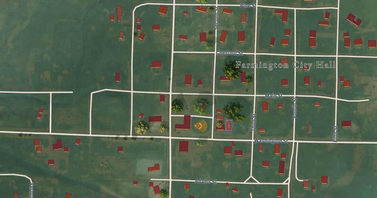 Map of Farmington, Washington in 2026