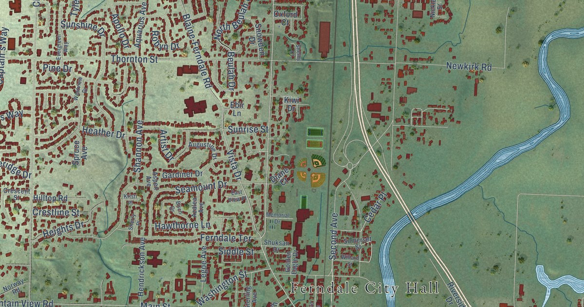 Map of Ferndale, Washington in 2026
