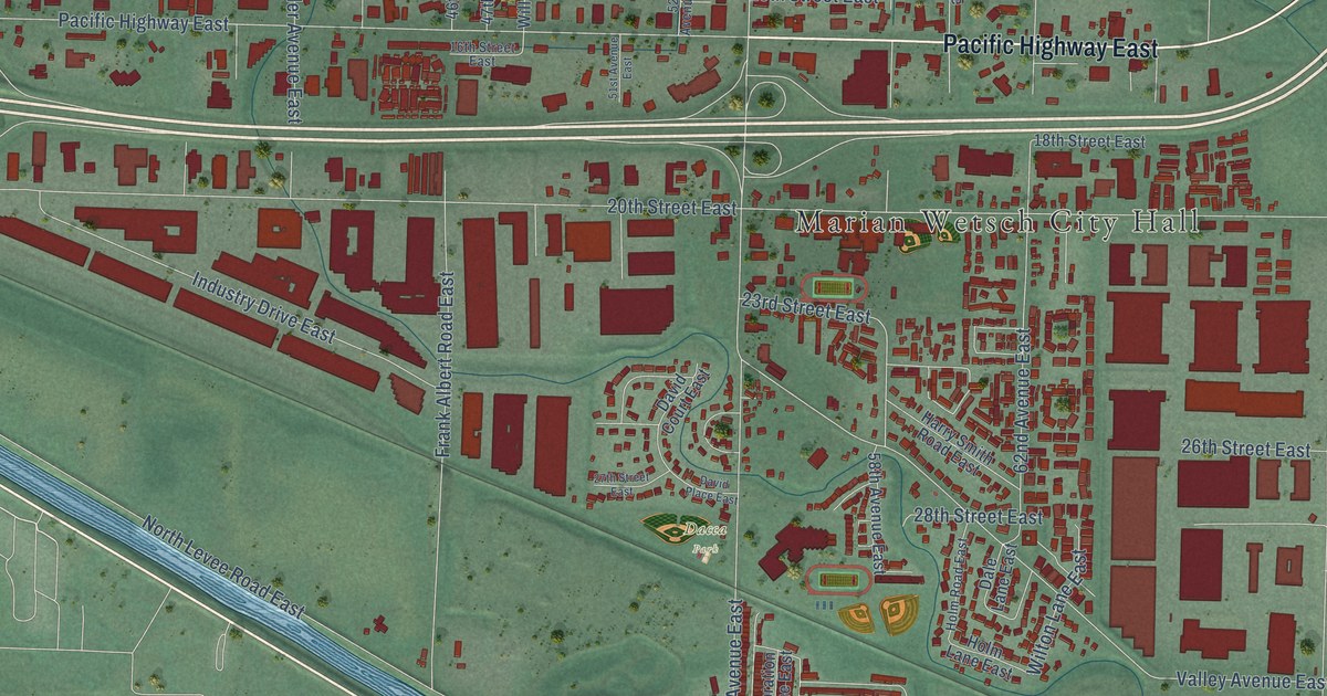 Map of Fife, Washington in 2026