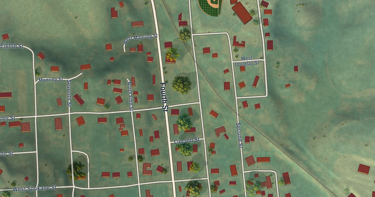 Map of Garfield, Washington in 2026