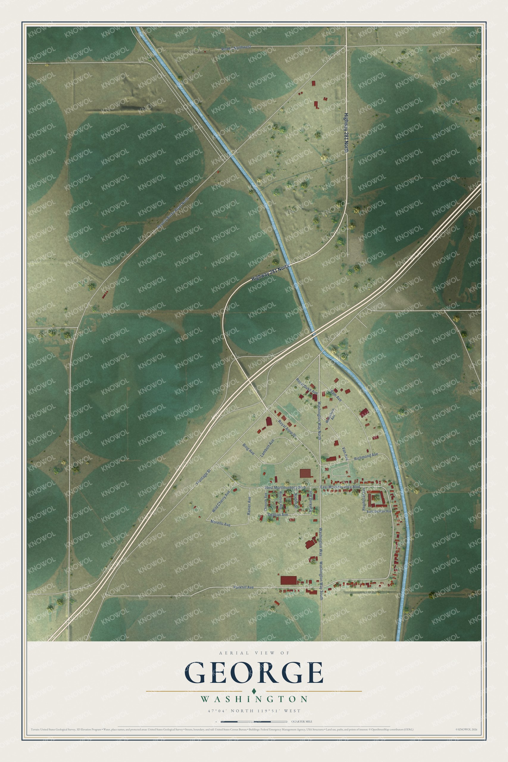 Watermarked full-map preview of George, Washington