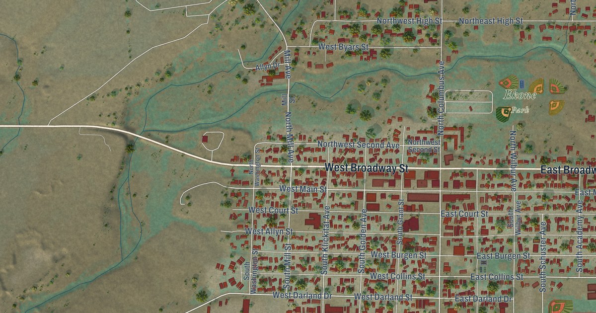 Map of Goldendale, Washington in 2026