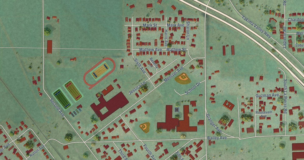Map of Granger, Washington in 2026