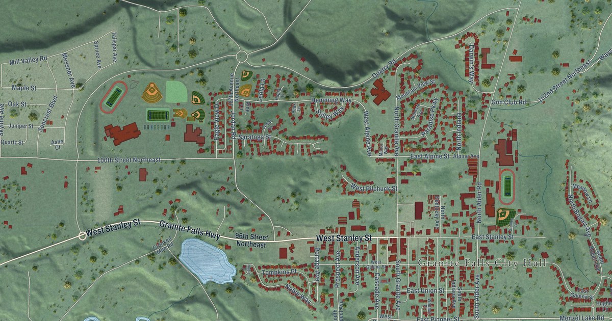 Map of Granite Falls, Washington in 2026