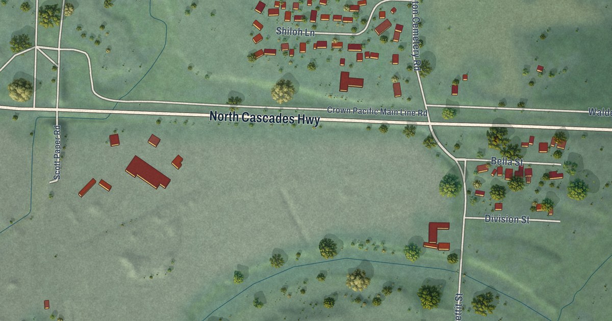 Map of Hamilton, Washington in 2026
