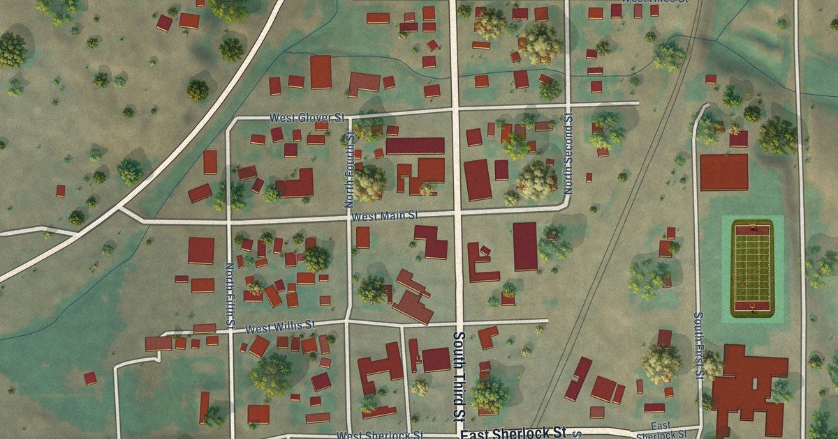Map of Harrington, Washington in 2026