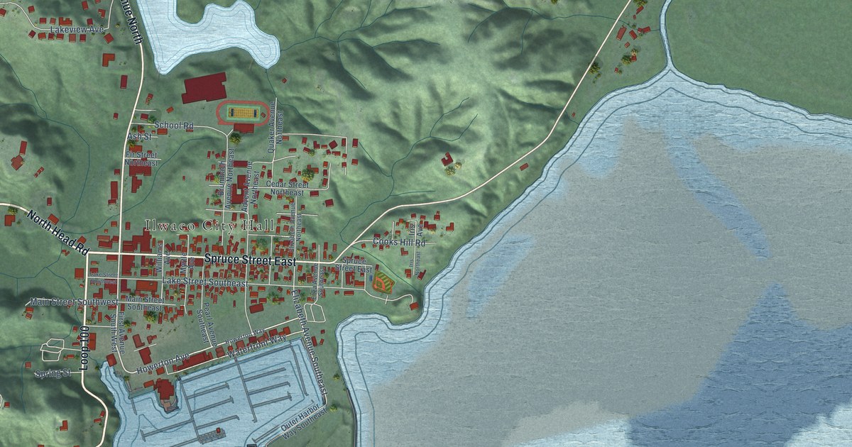 Map of Ilwaco, Washington in 2026