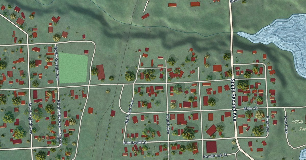 Map of Ione, Washington in 2026