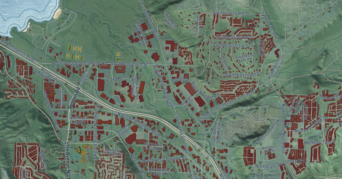 Map of Issaquah, Washington in 2026