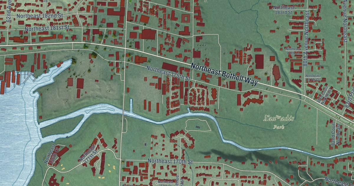 Map of Kenmore, Washington in 2026