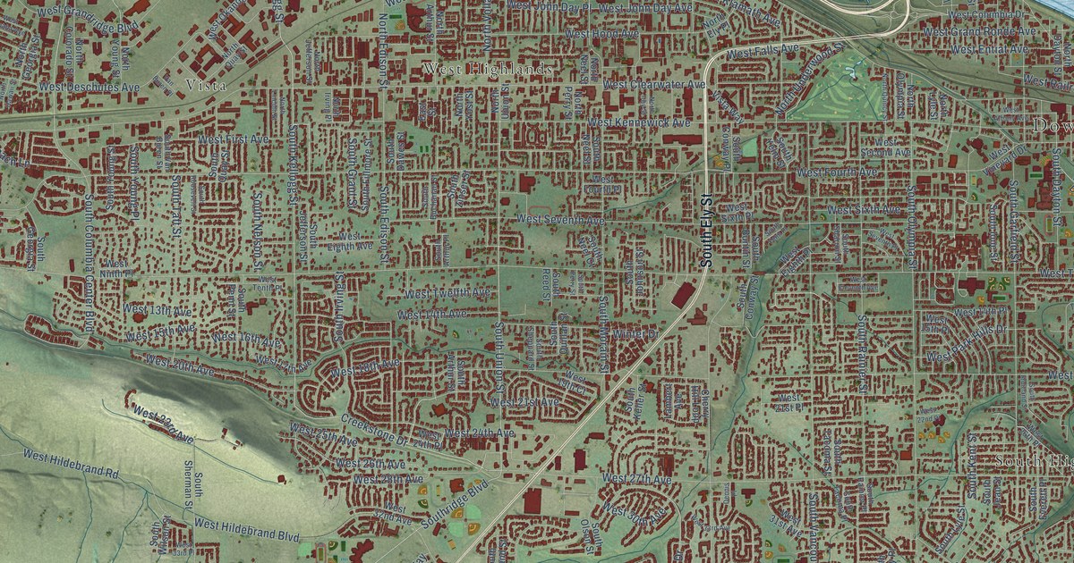 Map of Kennewick, Washington in 2026