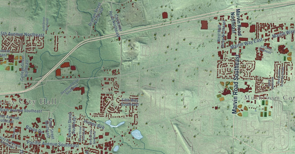 Map of Lacey, Washington in 2026