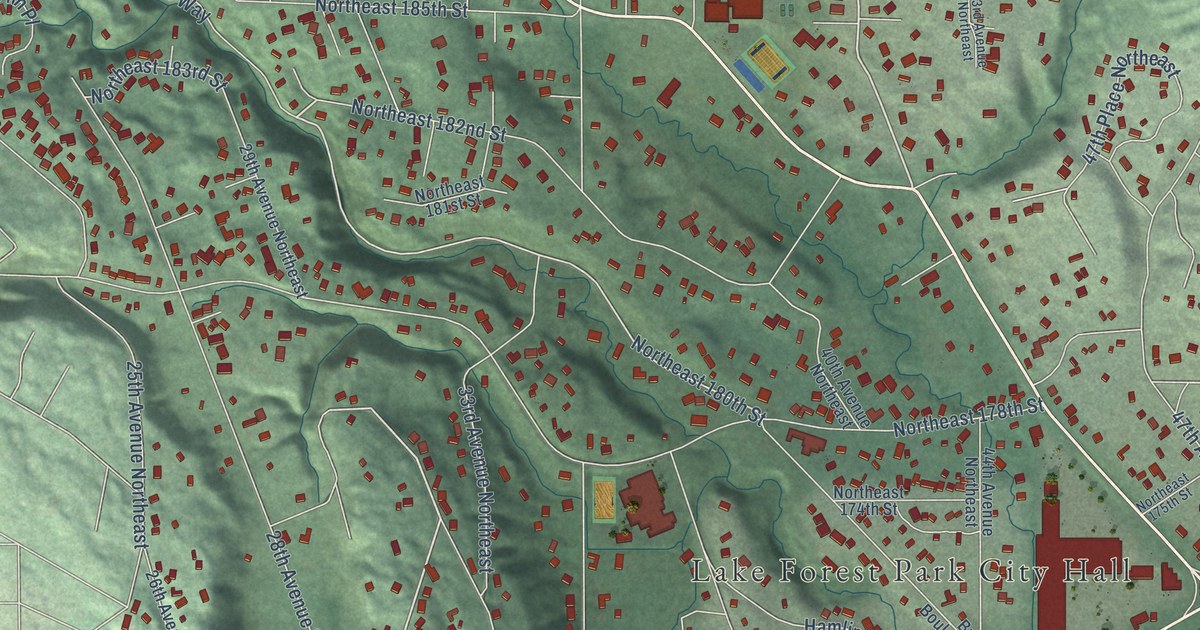 Map of Lake Forest Park, Washington in 2026