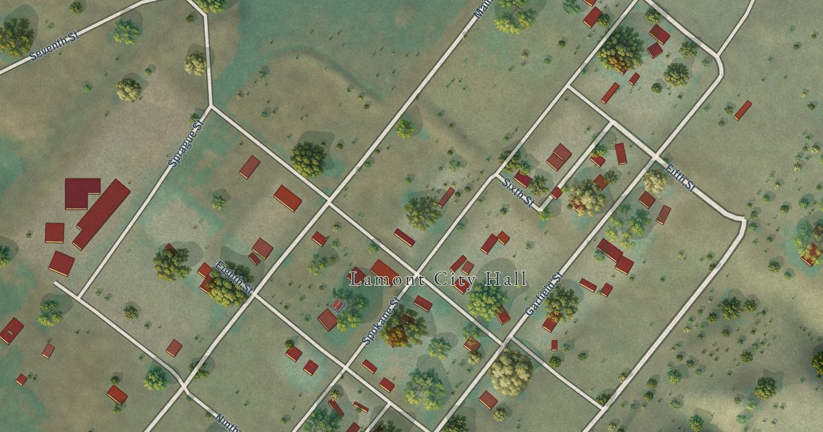 Map of Lamont, Washington in 2026