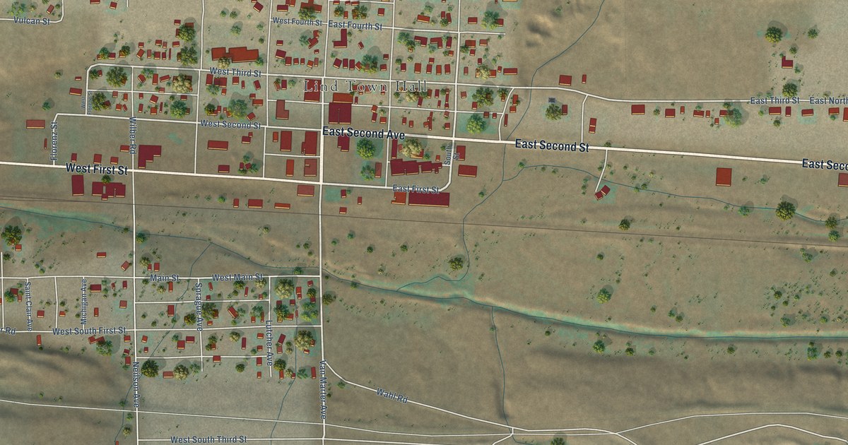 Map of Lind, Washington in 2026