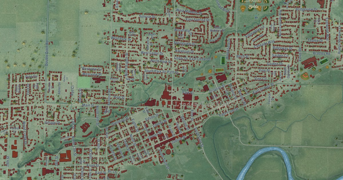 Map of Lynden, Washington in 2026