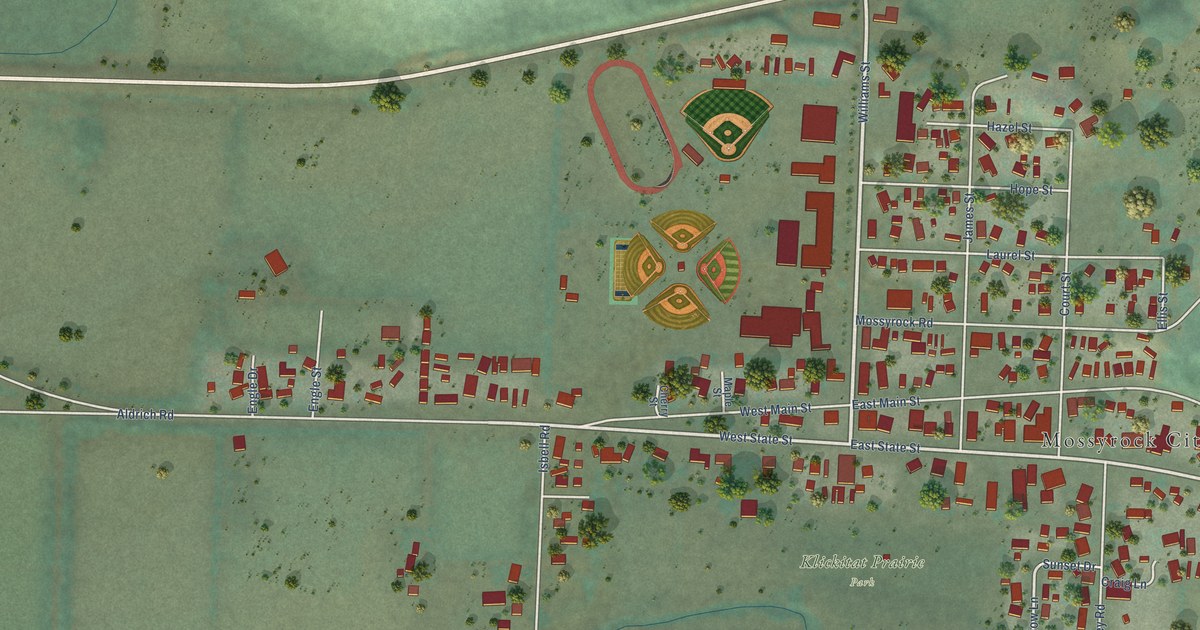 Map of Mossyrock, Washington in 2026
