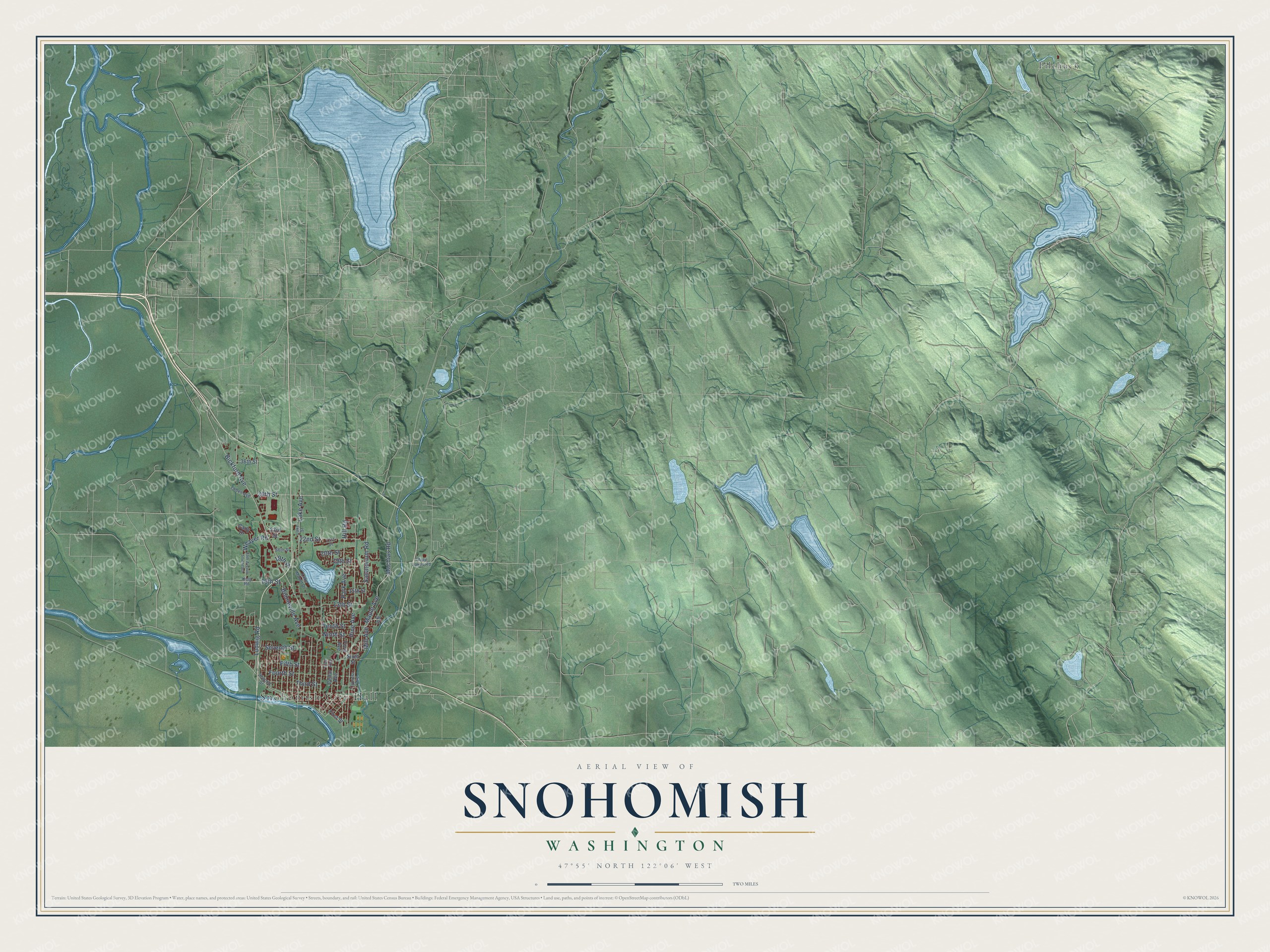 Watermarked full-map preview of Snohomish, Washington