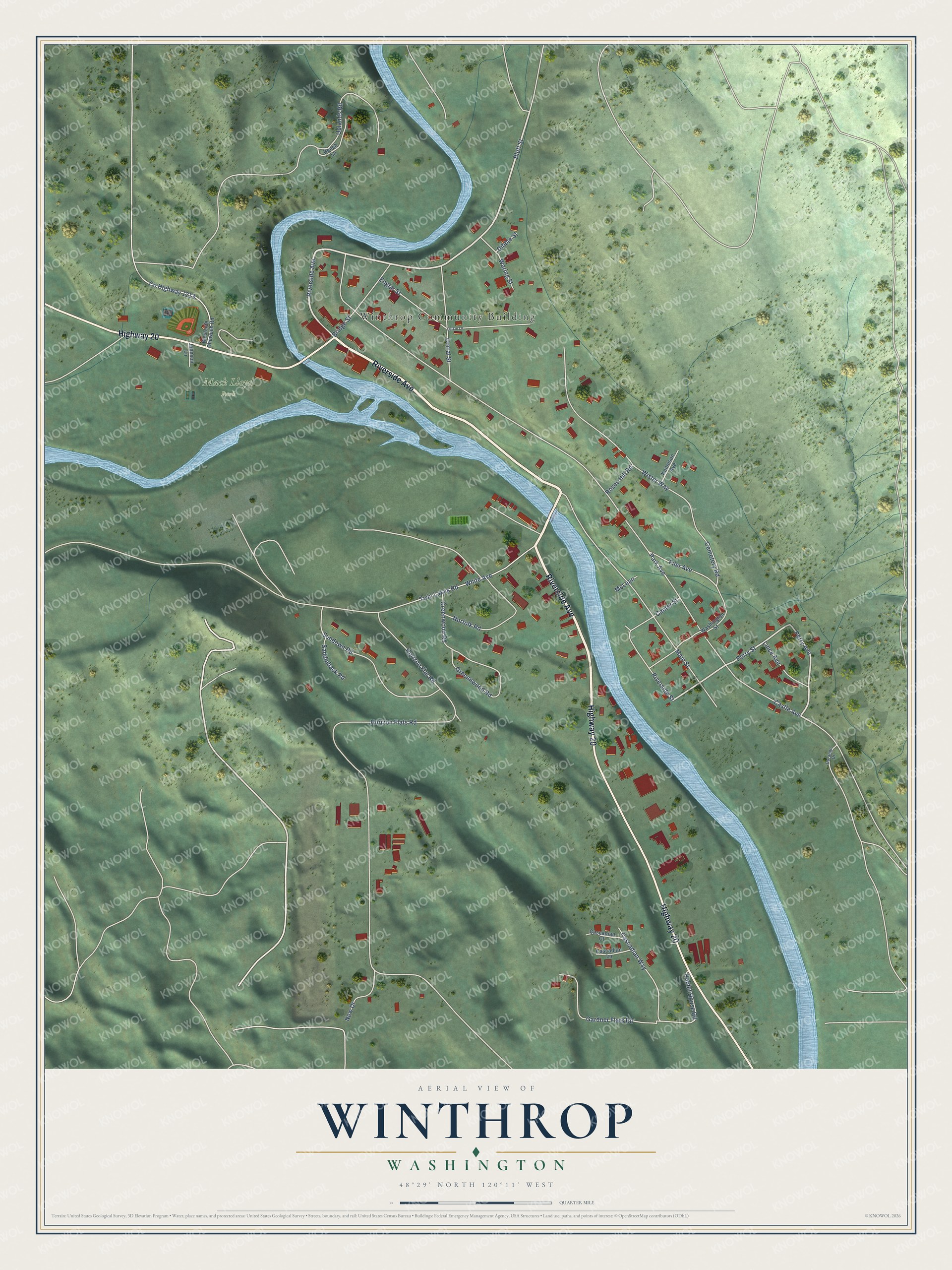 Watermarked full-map preview of Winthrop, Washington