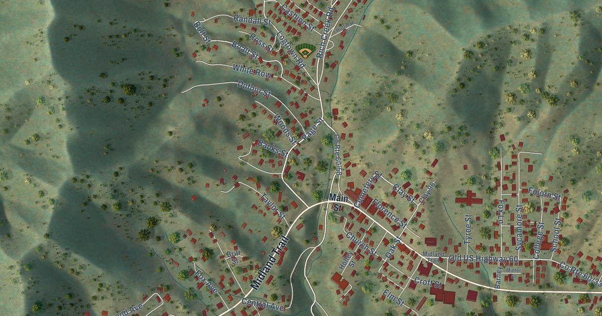 Map of Ansted, West Virginia in 2026