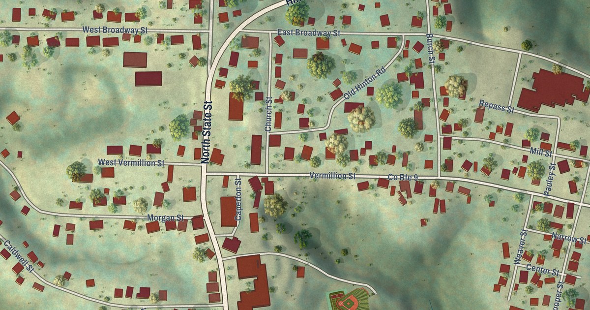 Map of Athens, West Virginia in 2026