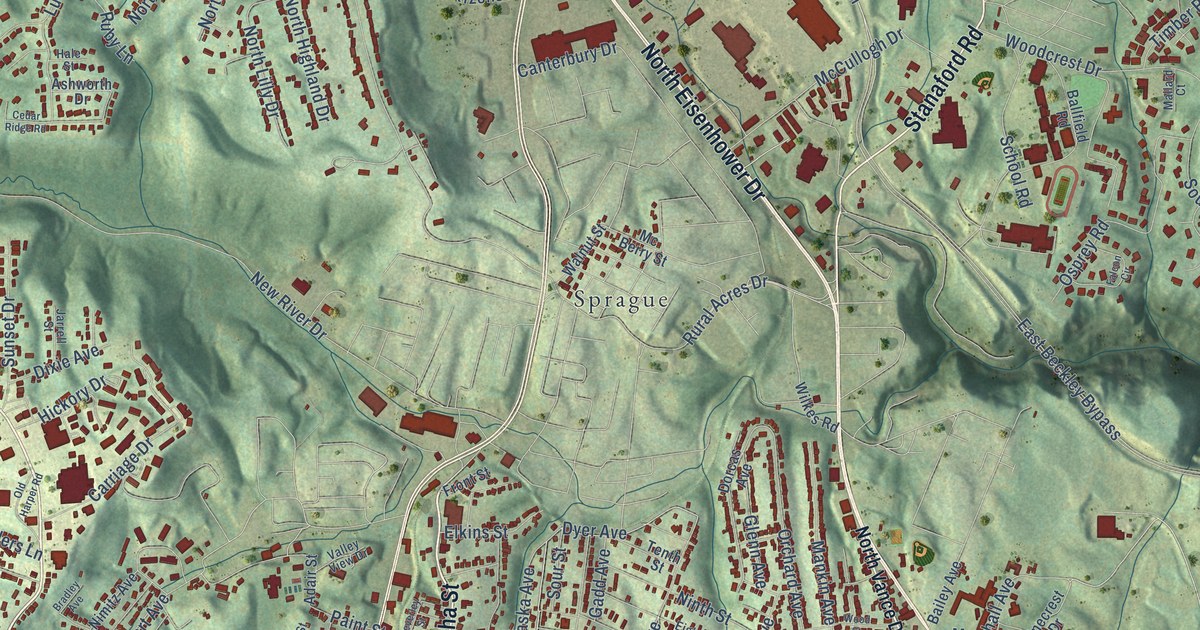 Map of Beckley, West Virginia in 2026