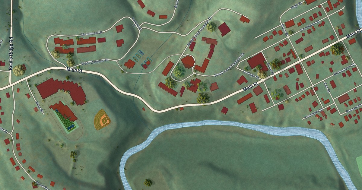 Map of Bethany, West Virginia in 2026
