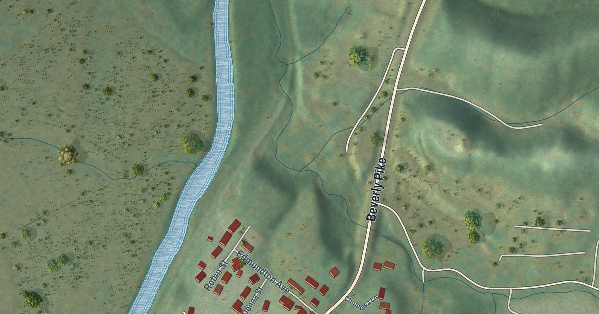 Map of Beverly, West Virginia in 2026