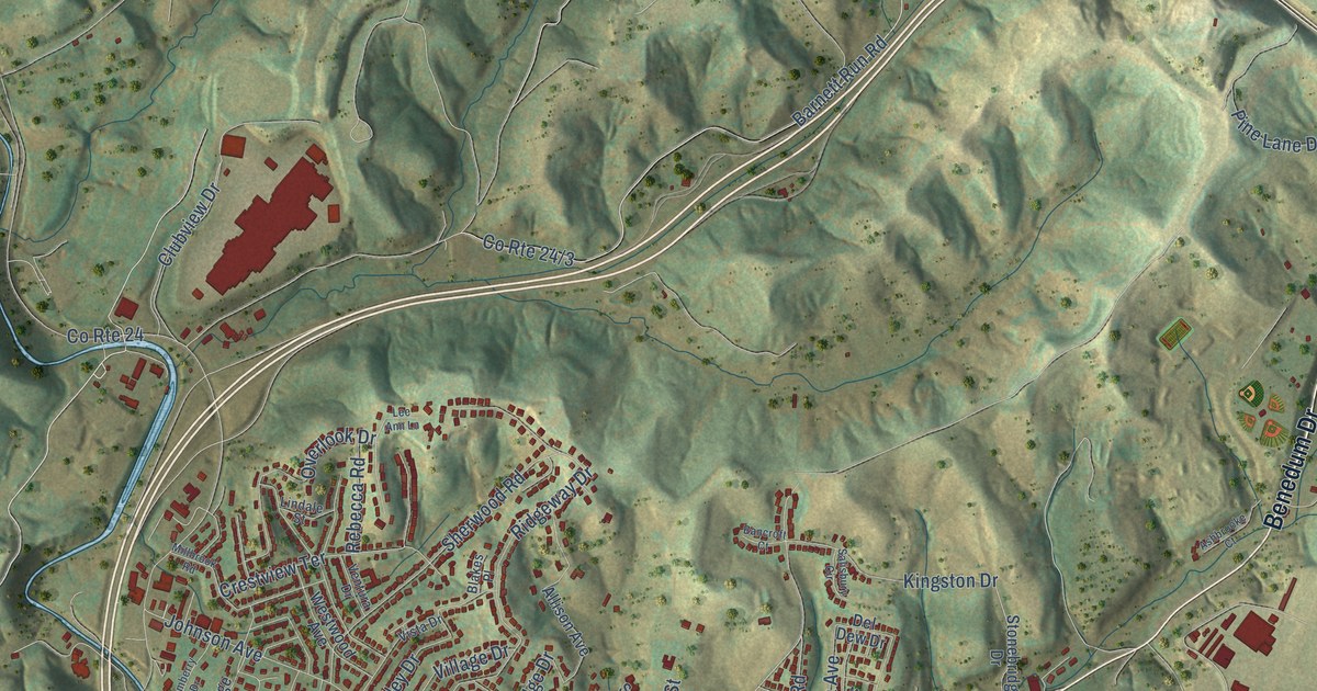 Map of Bridgeport, West Virginia in 2026