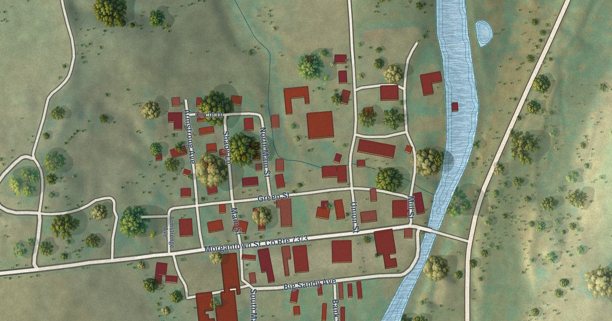 Map of Bruceton Mills, West Virginia in 2026