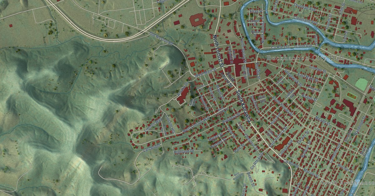 Map of Buckhannon, West Virginia in 2026