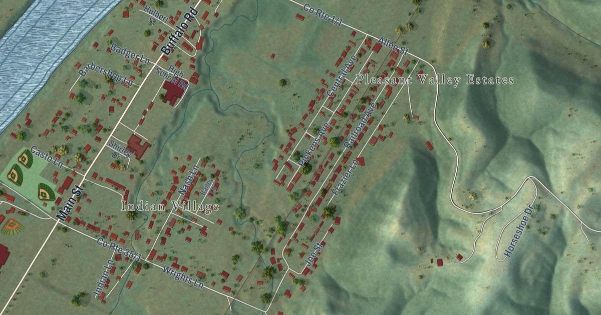 Map of Buffalo, West Virginia in 2026