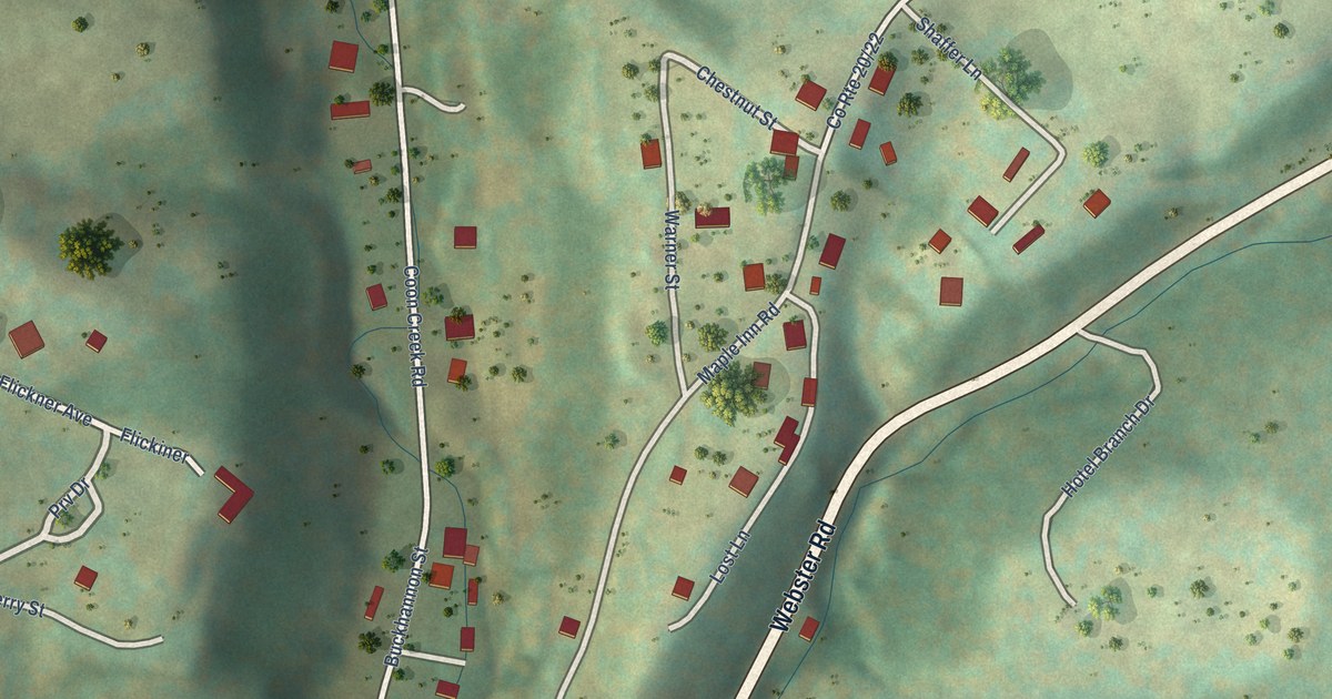 Map of Camden-on-Gauley, West Virginia in 2026