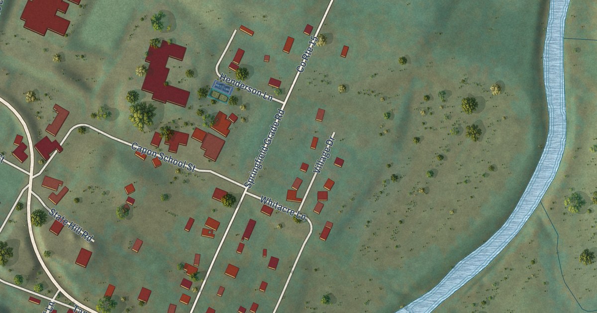 Map of Capon Bridge, West Virginia in 2026