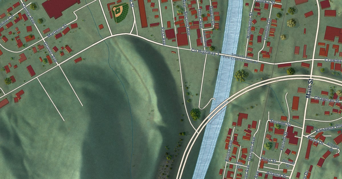 Map of Chapmanville, West Virginia in 2026