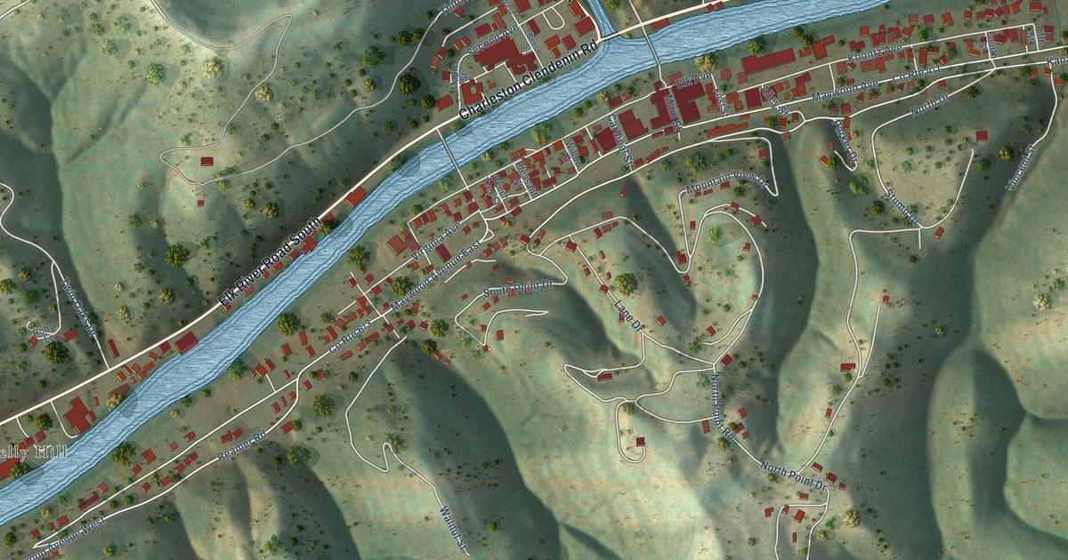 Map of Clendenin, West Virginia in 2026