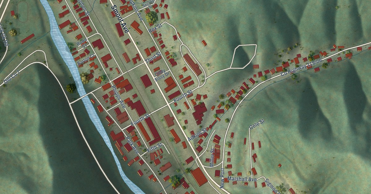 Map of Danville, West Virginia in 2026