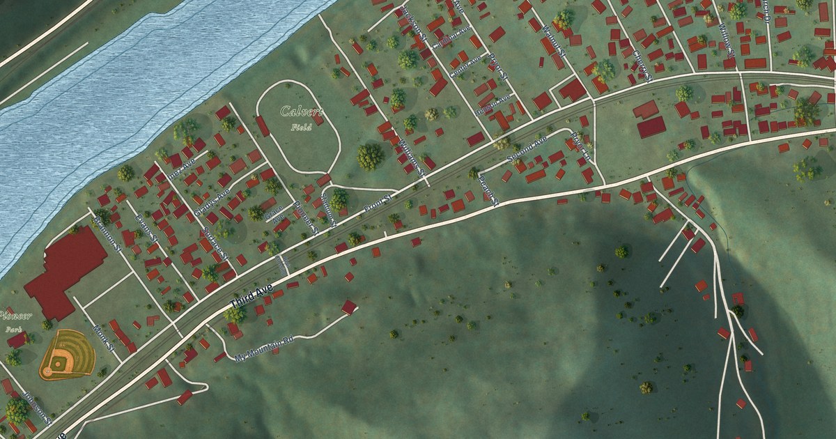 Map of East Bank, West Virginia in 2026