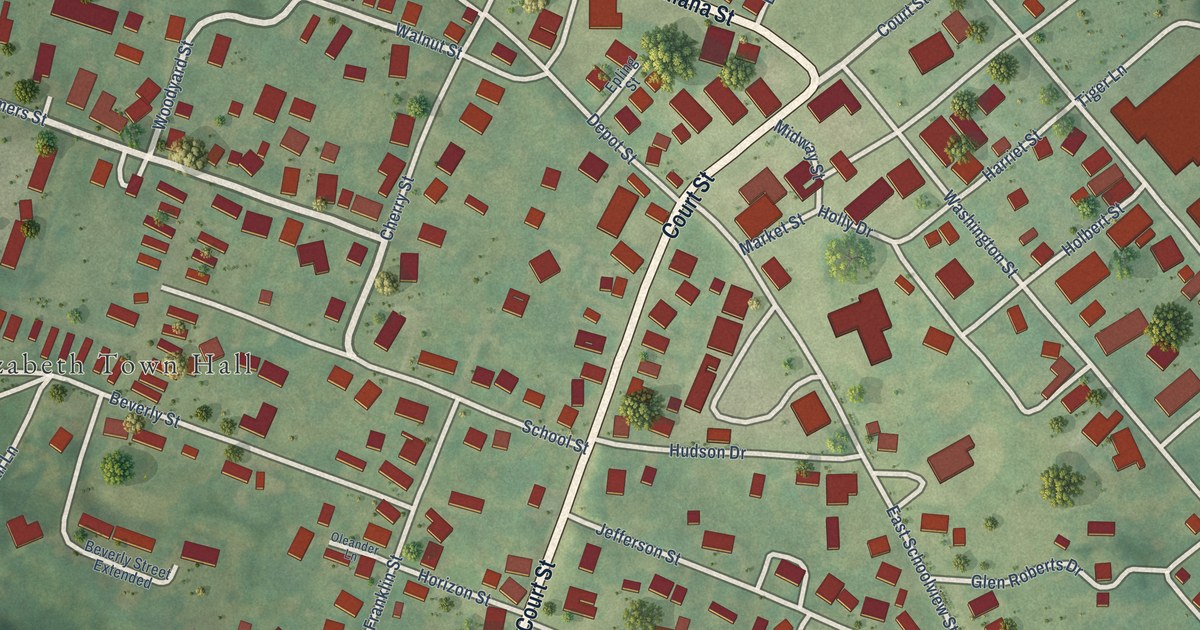 Map of Elizabeth, West Virginia in 2026