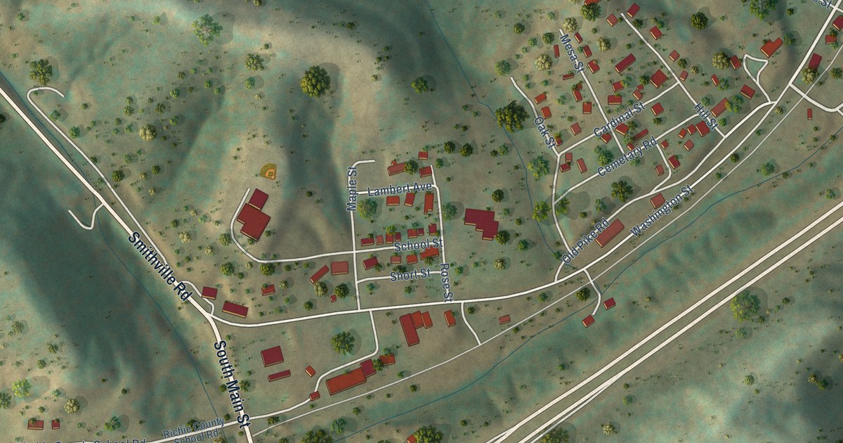 Map of Ellenboro, West Virginia in 2026